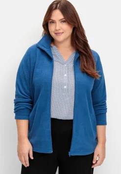 Kuschelige Fleecejacke mit Reißverschluss<sheego Outlet