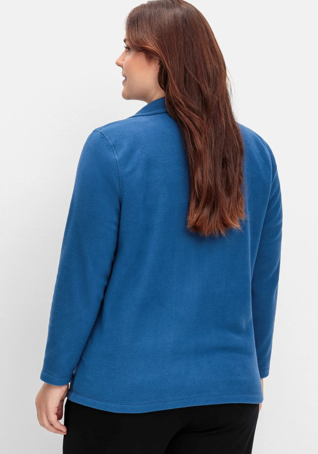 Kuschelige Fleecejacke mit Reißverschluss<sheego Outlet