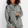 Langarmbluse im Mustermix mit Hemdkragen<sheego Fashion