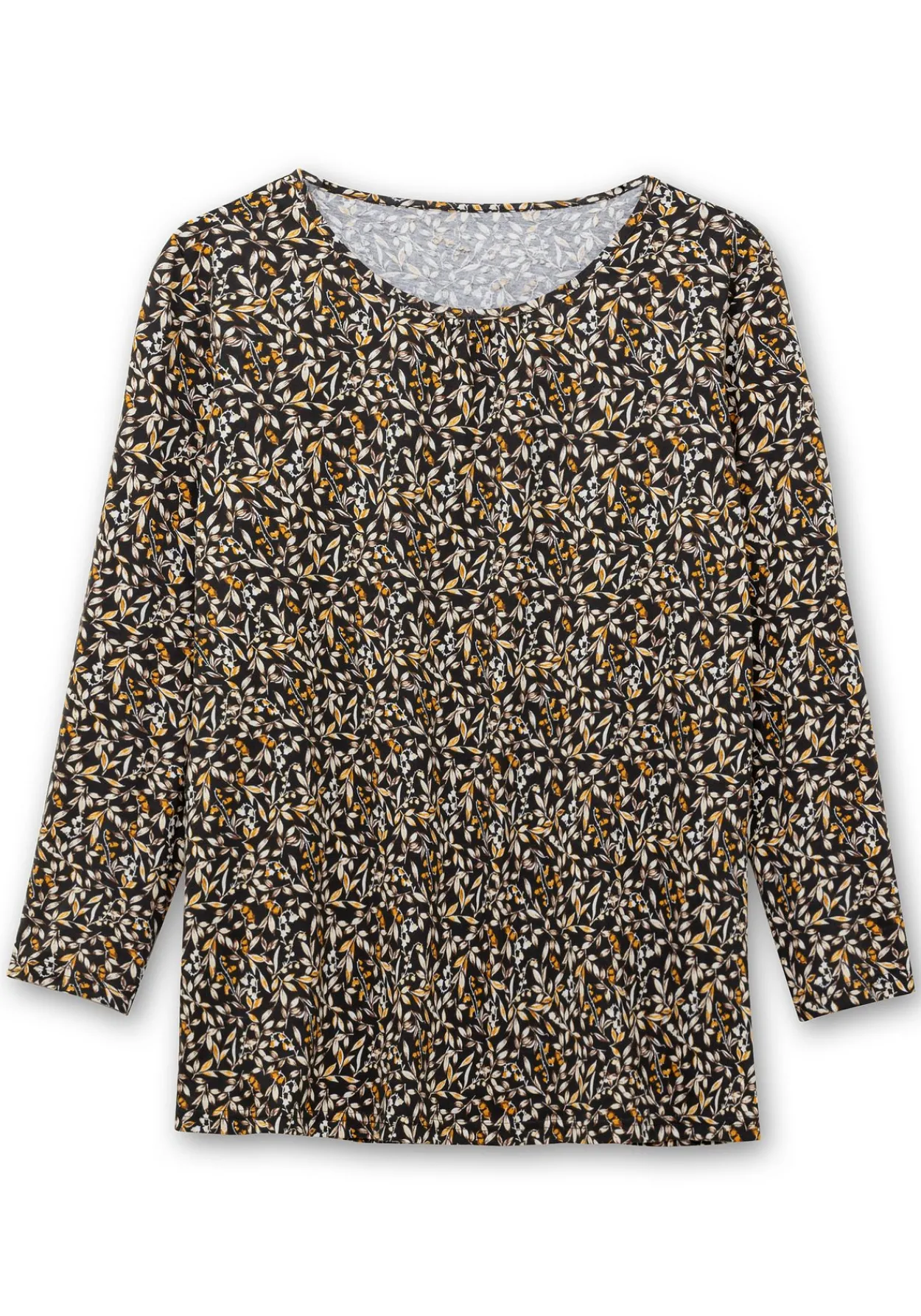 Langarmshirt aus Jersey mit Minimalprint<sheego Outlet