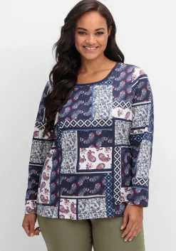 Langarmshirt im Patchwork-Mustermix<sheego Clearance