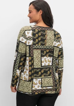 Langarmshirt im Patchwork-Mustermix<sheego Fashion