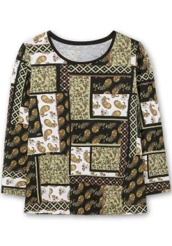 Langarmshirt im Patchwork-Mustermix<sheego Fashion