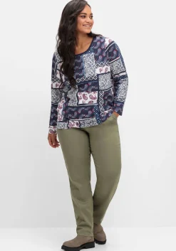 Langarmshirt im Patchwork-Mustermix<sheego Clearance