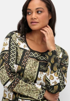 Langarmshirt im Patchwork-Mustermix<sheego Fashion