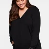 Langarmshirt in A-Linie, mit Falte vorn und Effektgarn<sheego Outlet