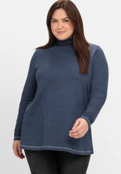 Langarmshirt in A-Linie, mit Stehkragen<sheego Clearance