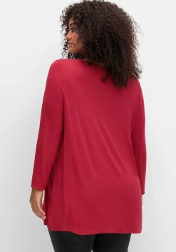 Langarmshirt in leichter A-Linie, mit Rundhalsausschnitt<sheego Hot