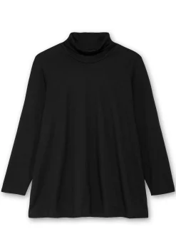 Langarmshirt in leichter A-Linie, mit Rollkragen<sheego Fashion