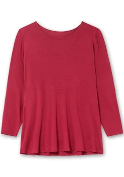 Langarmshirt in leichter A-Linie, mit Rundhalsausschnitt<sheego Hot