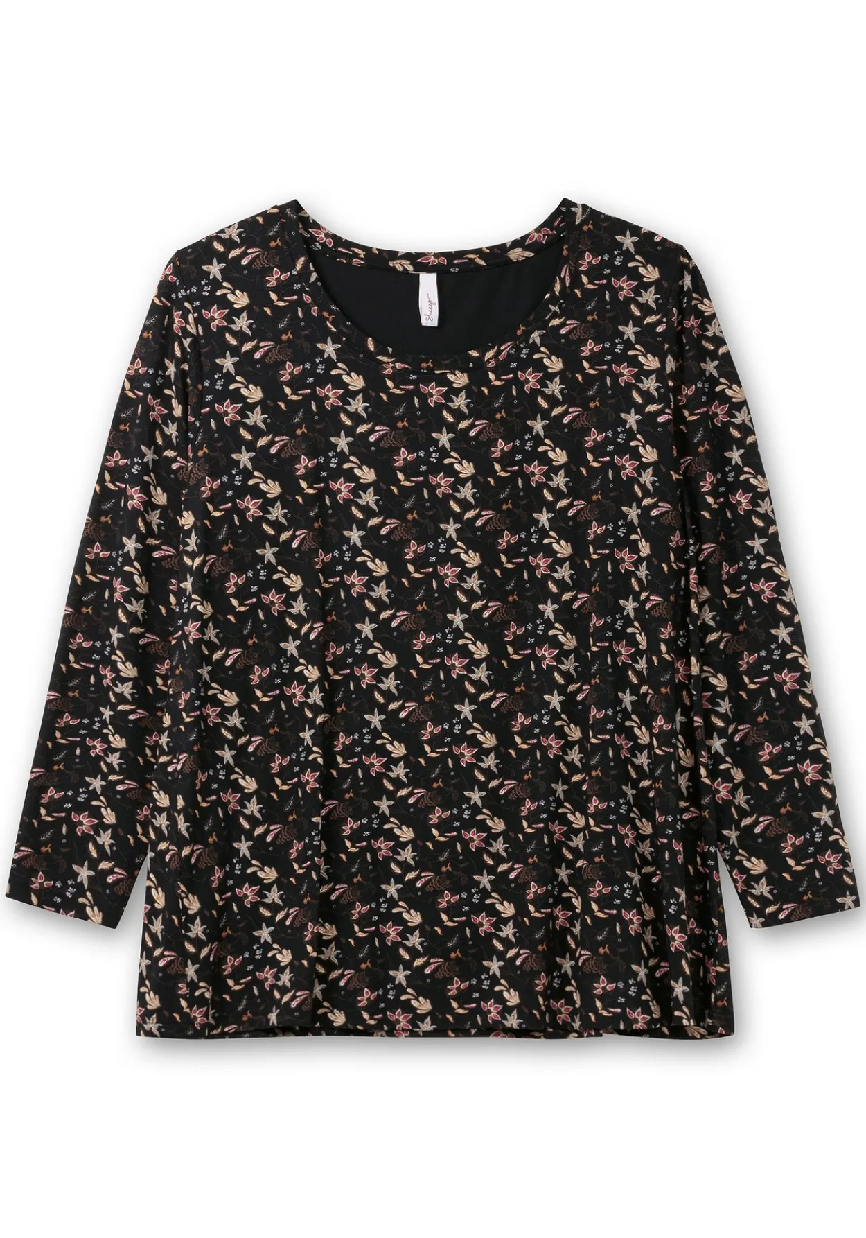 Langarmshirt mit Alloverdruck, in A-Linie<sheego Discount
