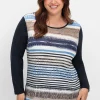 Langarmshirt mit bedrucktem Vorderteil<sheego Best
