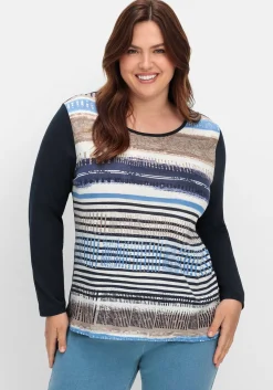 Langarmshirt mit bedrucktem Vorderteil<sheego Best