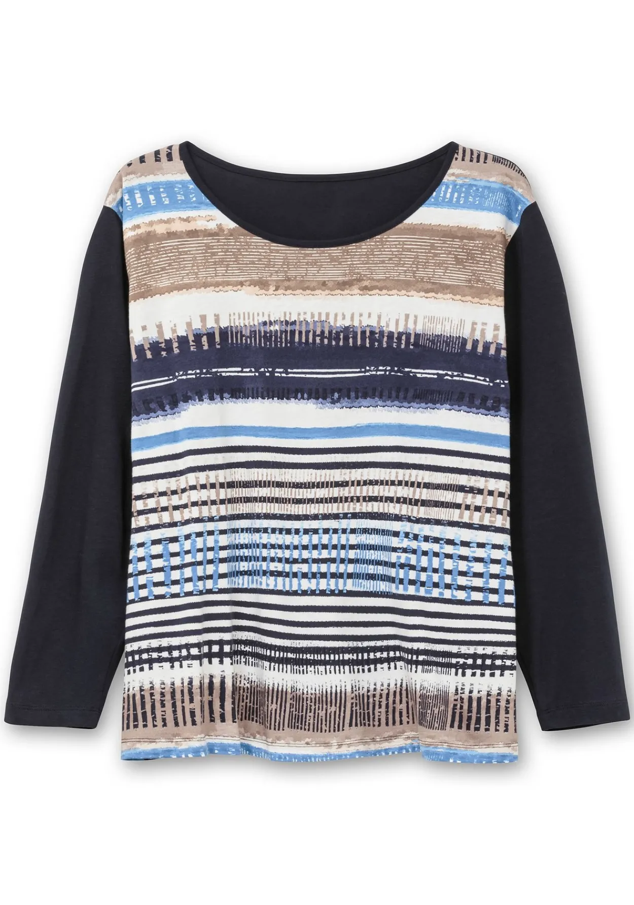 Langarmshirt mit bedrucktem Vorderteil<sheego Best
