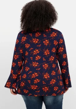 Langarmshirt mit Biesen und Volantärmeln<sheego by Joe Browns Online