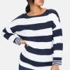 Langarmshirt mit Blockstreifen und U-Boot-Ausschnitt<sheego Best