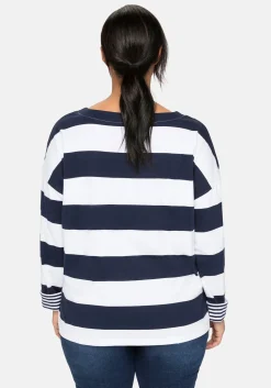 Langarmshirt mit Blockstreifen und U-Boot-Ausschnitt<sheego Best