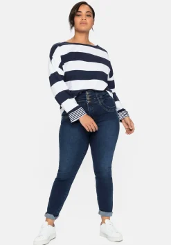 Langarmshirt mit Blockstreifen und U-Boot-Ausschnitt<sheego Best