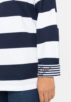 Langarmshirt mit Blockstreifen und U-Boot-Ausschnitt<sheego Best