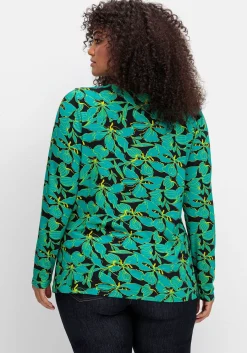 Langarmshirt mit floralem Alloverprint<sheego by Joe Browns Outlet