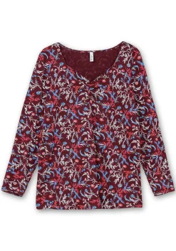 Langarmshirt mit floralem Alloverdruck<sheego Discount
