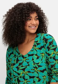 Langarmshirt mit floralem Alloverprint<sheego by Joe Browns Outlet