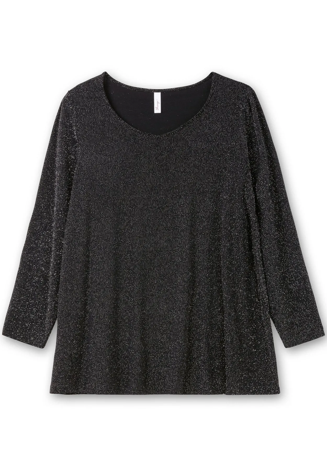 Langarmshirt mit Glitzereffekt, in A-Linie<sheego Online