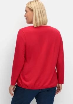 Langarmshirt mit Gummizug am Saum<sheego Best