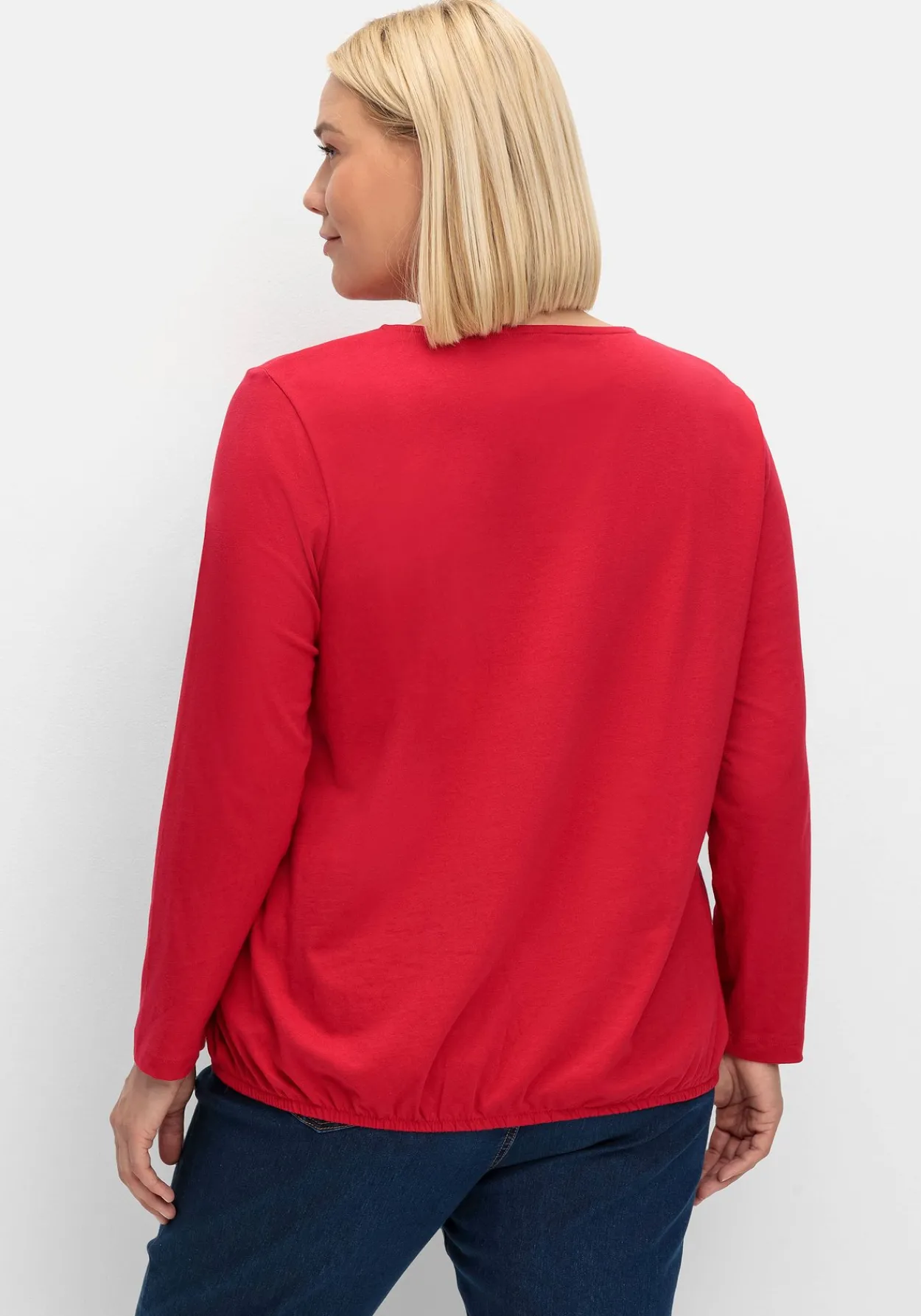 Langarmshirt mit Gummizug am Saum<sheego Best