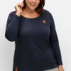 Langarmshirt mit Kontrastpaspeln<sheego x Collection L. Online