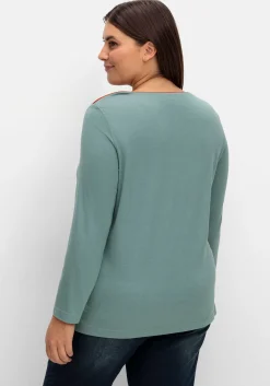 Langarmshirt mit Kontrastpaspeln<sheego x Collection L. New