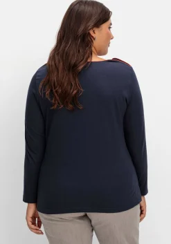 Langarmshirt mit Kontrastpaspeln<sheego x Collection L. Online
