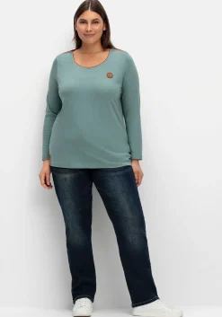 Langarmshirt mit Kontrastpaspeln<sheego x Collection L. New