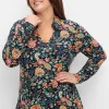 Langarmshirt mit Paisleyprint und Polokragen<sheego by Joe Browns Sale