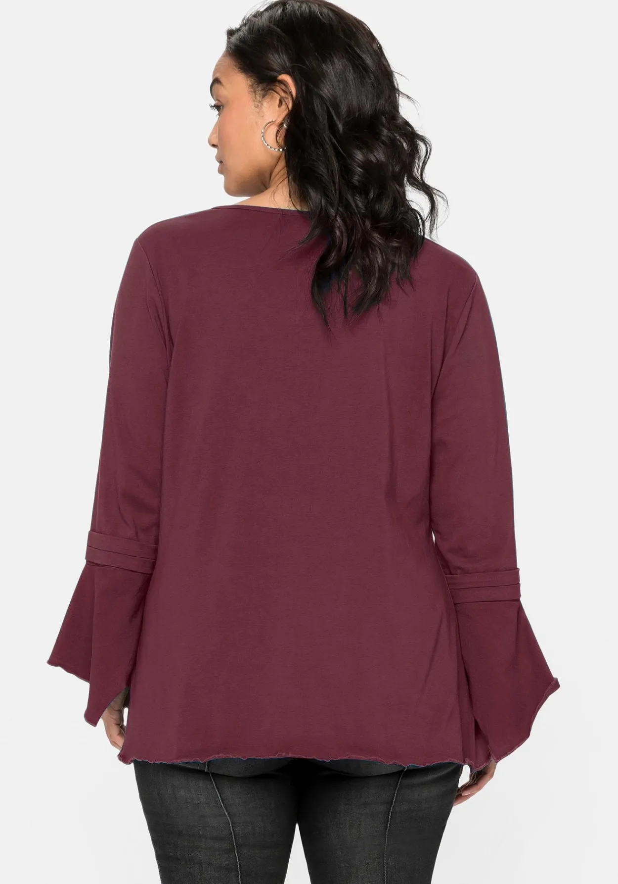 Langarmshirt mit Ärmeln in Zipfelform<sheego by Joe Browns Fashion