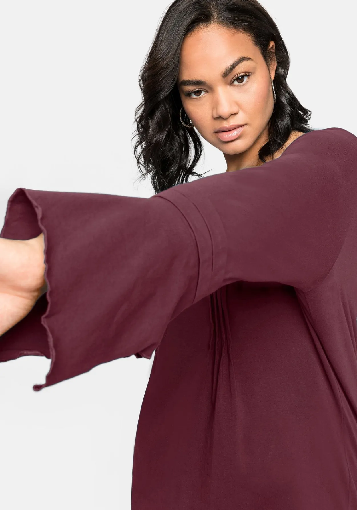 Langarmshirt mit Ärmeln in Zipfelform<sheego by Joe Browns Fashion