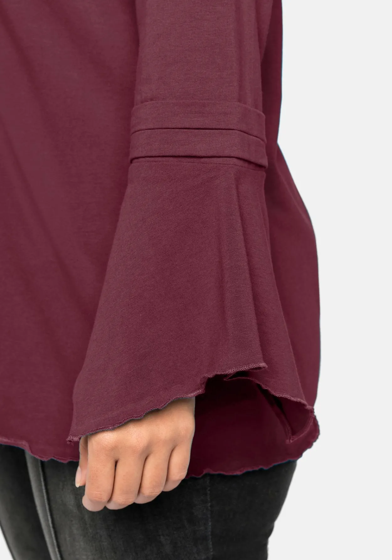 Langarmshirt mit Ärmeln in Zipfelform<sheego by Joe Browns Fashion