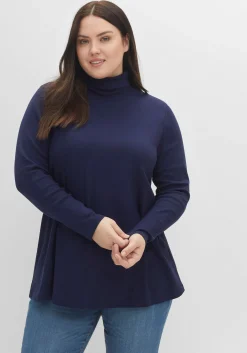 Langarmshirt mit Rollkragen, in A-Linie<sheego Sale