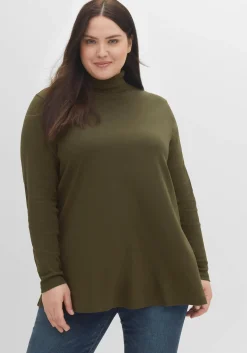 Langarmshirt mit Rollkragen, in A-Linie<sheego Hot