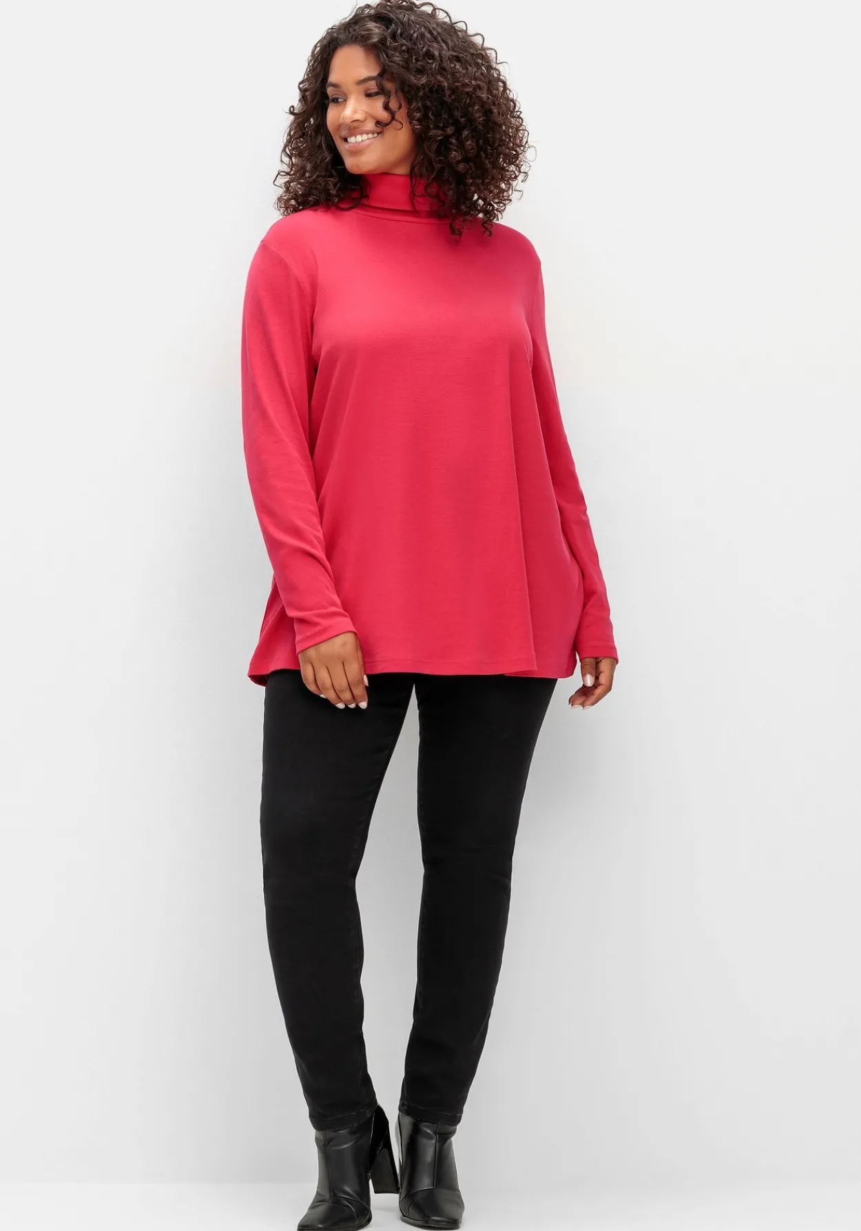 Langarmshirt mit Rollkragen, in A-Linie<sheego New