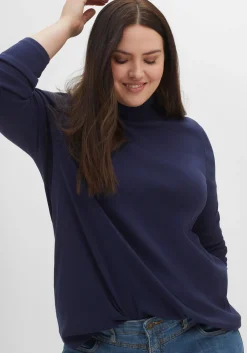 Langarmshirt mit Rollkragen, in A-Linie<sheego Sale