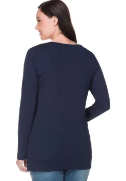 Langarmshirt mit Rundhalsausschnitt, in Rippqualität<sheego Sale