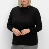 Langarmshirt mit Stehkragen und Glitzerdetails<sheego Clearance
