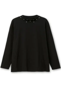 Langarmshirt mit Stehkragen und Glitzerdetails<sheego Clearance