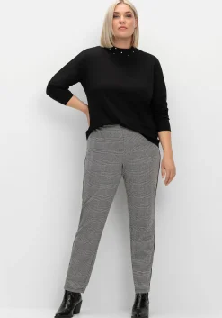 Langarmshirt mit Stehkragen und Glitzerdetails<sheego Clearance