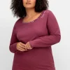 Langarmshirt mit Stickerei und Zierbändern hinten<sheego by Joe Browns Online