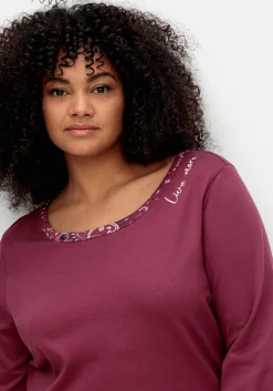 Langarmshirt mit Stickerei und Zierbändern hinten<sheego by Joe Browns Online