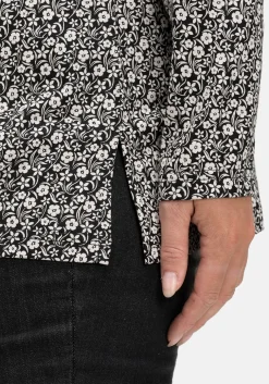Langarmshirt mit V-Ausschnitt und Kellerfalte<sheego Fashion