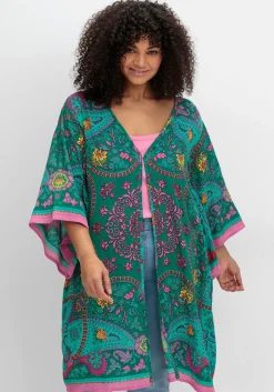 Lange Blusenjacke mit Ornament- und Bordürenprint<sheego by Joe Browns Hot