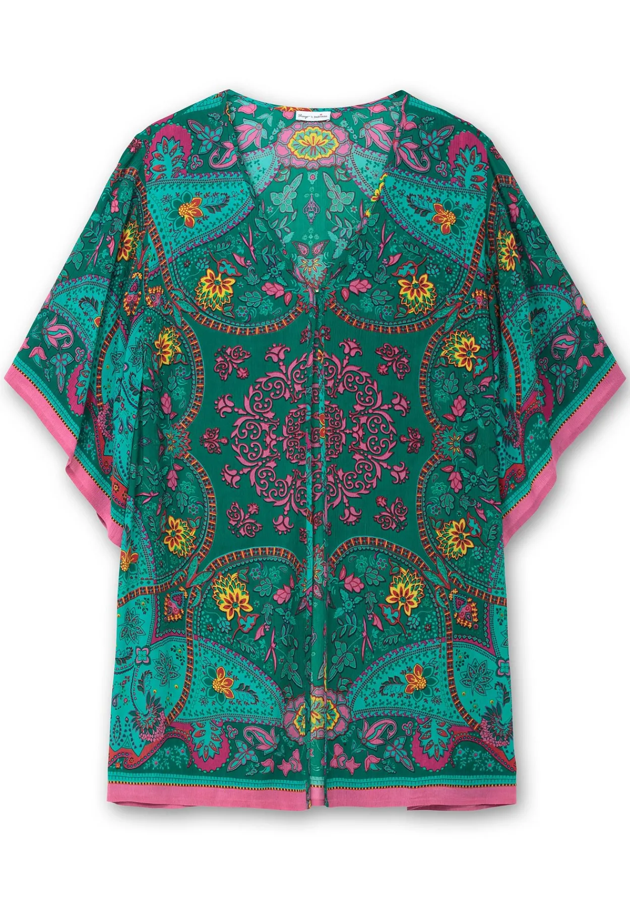 Lange Blusenjacke mit Ornament- und Bordürenprint<sheego by Joe Browns Hot